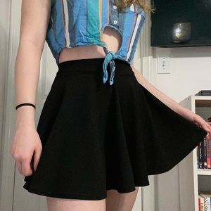 Mini Black Skater Skirt